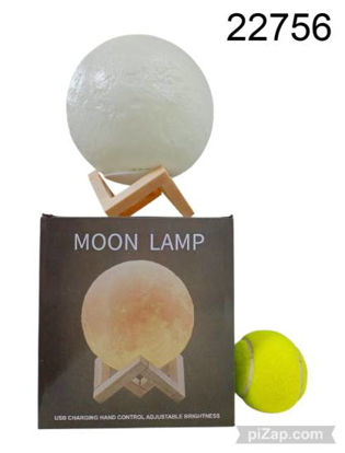 Imagen de LAMPARA LUNA C/BASE MADERA 1.26